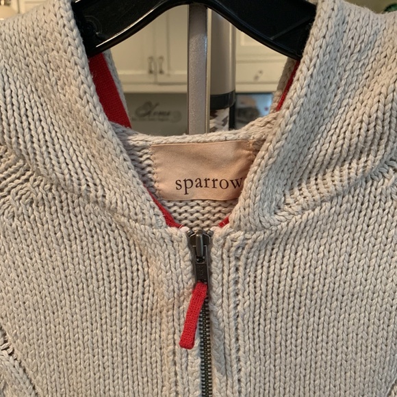 Anthropologie Sparrow Knitted Cardigan Hoodie with Zipper - Picture 2 of 6